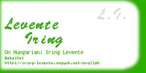 levente iring business card